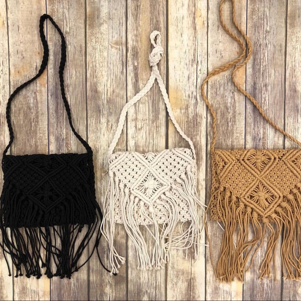 Macrame Messenger Bag